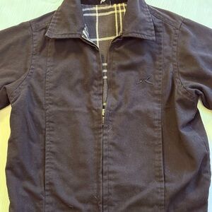 Rusty Kids Black Plaid Lined Skater Jacket Y2K Surf Skate Rare Vintage M EUC